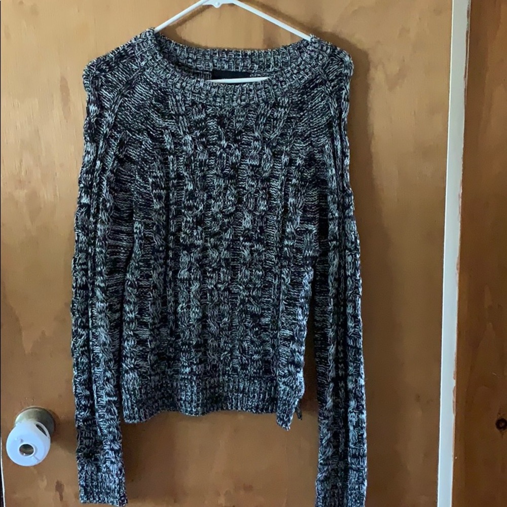 Black and white sweater